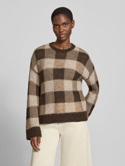 Selected Relaxed Fit Pullover aus Woll-Alpaka-Mix Modell 'LULU' Dunkelbraun 4