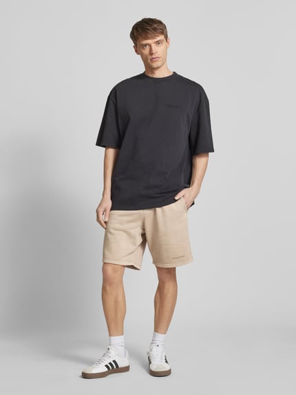 PEGADOR Regular Fit Sweatshorts mit Label-Detail Beige 1