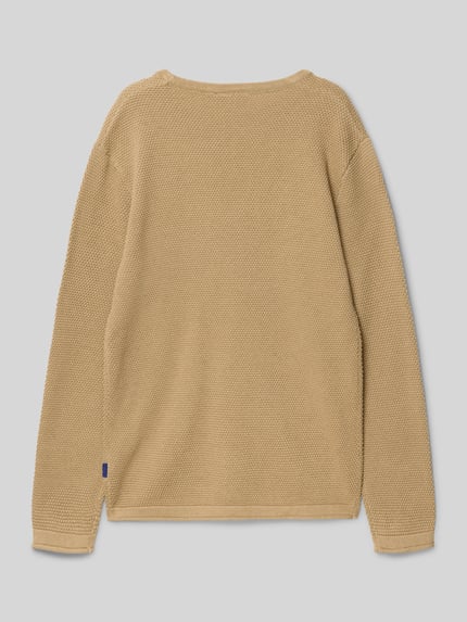 ONLY & SONS Regular Fit Strickpullover aus reiner Baumwolle Modell 'PANTER' Beige 3