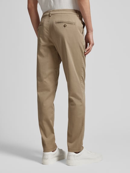 Selected Chinosy o kroju slim fit z mieszanki bawełny model 'MILES' Beżowy 5