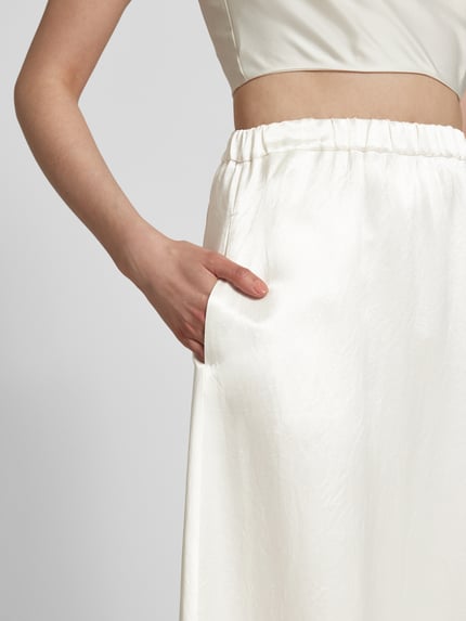MM by Max Mara Długa spódnica z elastycznym pasem model ‘NUEVO’ Złamany biały 3