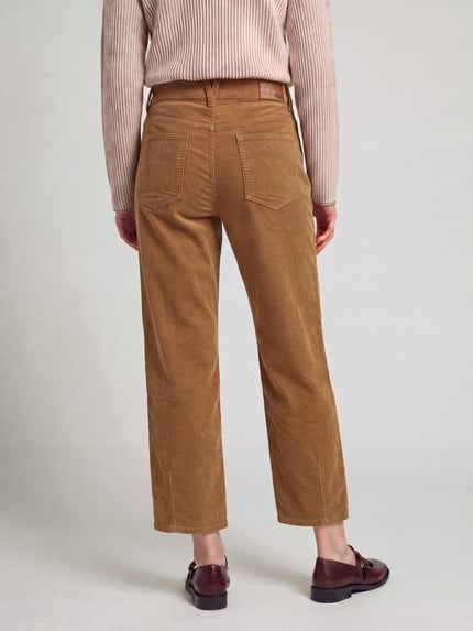 MAC Regular Fit Cordhose mit Label-Patch Modell 'Bobbie' Cognac 5