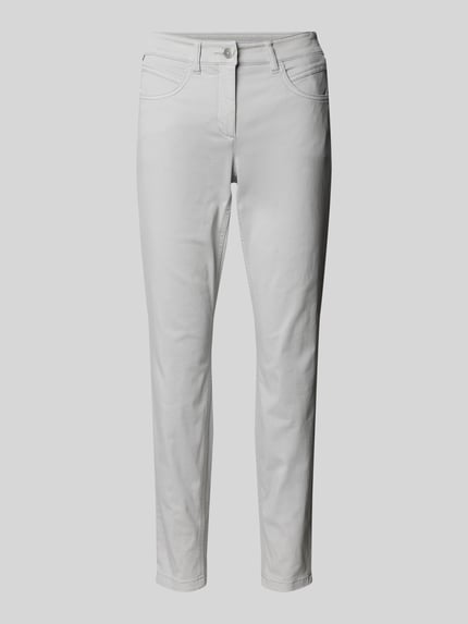 Luisa Cerano Slim Fit Jeans im 5-Pocket-Design Silber 2