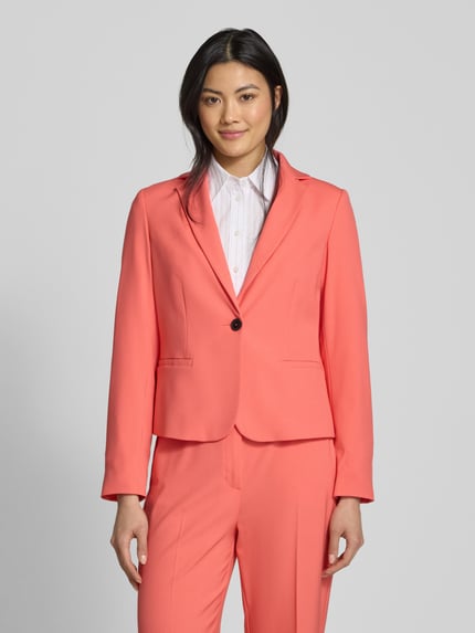 COMMA Regular Fit Blazer mit Reverskragen und Knopfverschluss Koralle 4