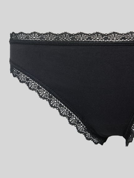 SNOCKS String met kanten afwerking in 2-pack Zwart - 2