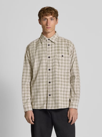 ONLY & SONS Loose Fit Hemd aus reiner Baumwolle Modell 'WALEED ' Offwhite 4
