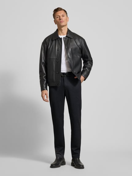 Christian Berg Men Regular Fit Stoffhose mit Viskose-Anteil Dunkelgrau 1