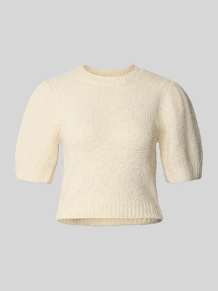 VERO MODA Regular Fit Strickpullover mit Woll-Anteil Modell 'NOVAH' Ecru 2