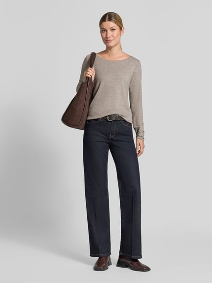 someday. Slim fit shirt met lange mouwen van viscosemix model 'Kirosa' Taupe - 1
