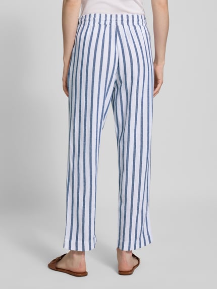 FREE/QUENT Straight Leg Stoffhose aus Viskose-Leinen-Mix Modell 'Lavisco' Marine 5