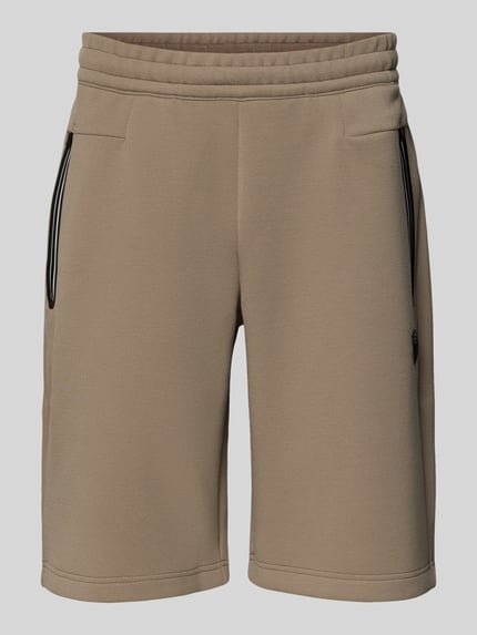 Produktfoto, Bermudas mit Reißverschlusstaschen von EA7 Emporio Armani in Beige, Material-Mix mit Viskose-Anteil, Regular Fit, glatte Textur