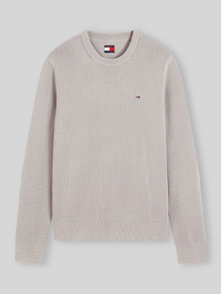 Tommy Jeans Regular Fit Pullover aus reiner Baumwolle Beige 2