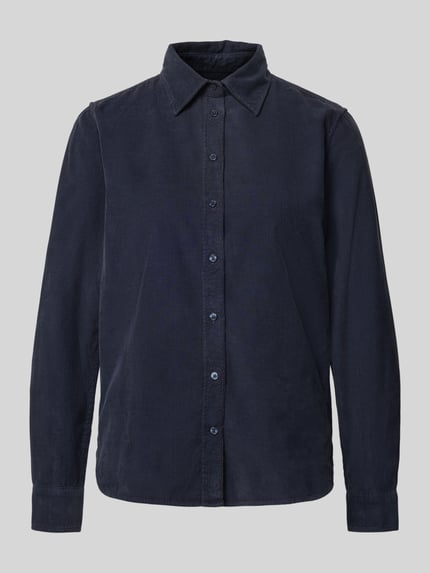 GANT Corduroy blouse met knoopsluiting Marineblauw - 2