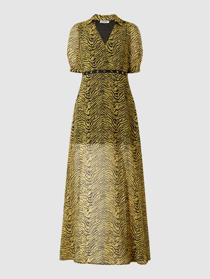 Liu Jo White Maxikleid aus Chiffon Hellgelb 2