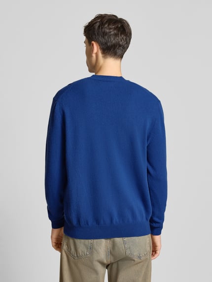 Replay Strickpullover aus Lanawoll-Mix mit Rundhalsausschnitt Blau 5