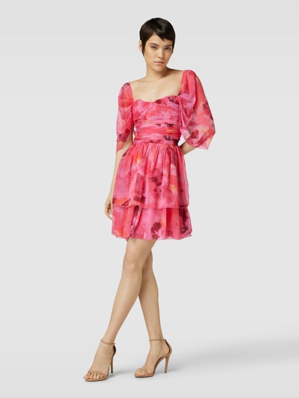 Lace & Beads Cocktailkleid mit floralem Print Pink 1