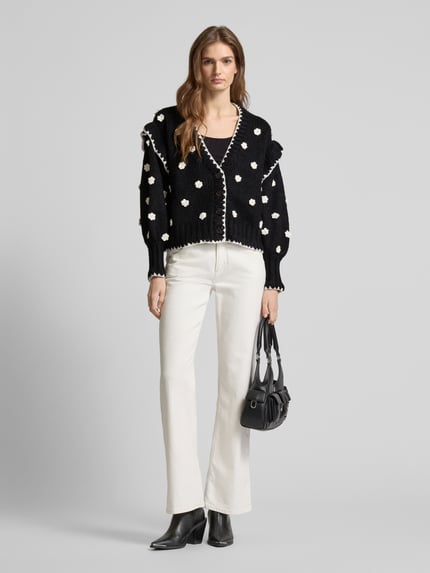 FARM RIO Strickjacke mit Knopfleiste Black 1