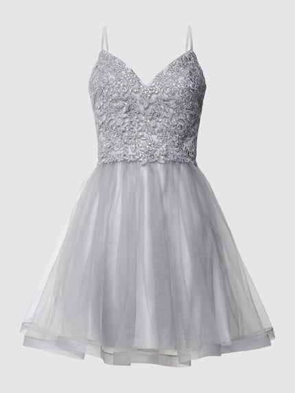 Laona Cocktailkleid mit Herz-Ausschnitt Silber 2