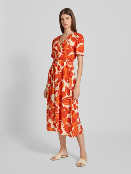 ZABAIONE Midi-jurk in wikkellook Oranje - 1