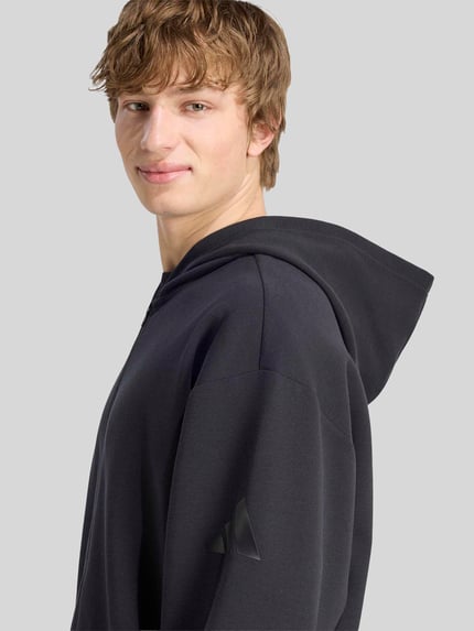 adidas Sportswear Loose Fit Sweatjacke mit Baumwoll-Anteil Black 5