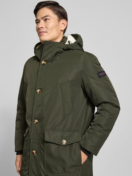 MCNEAL Parka z kapturem i kieszeniami z patką model 'J-HUNT' Oliwkowy 3