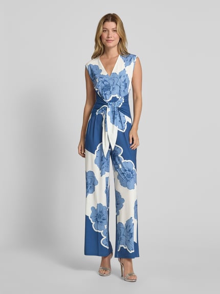 Oui Jumpsuit mit Knoten-Detail Hellblau 4