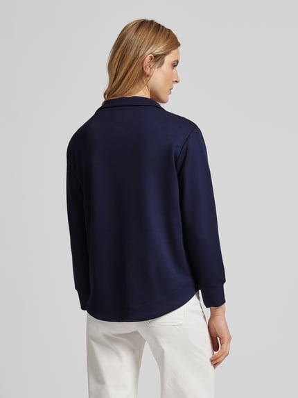 Christian Berg Woman Sweatjack met opstaande kraag Donkerblauw - 5