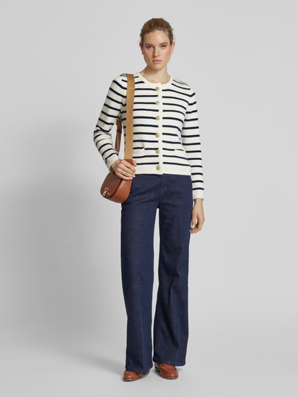 (THE MERCER) N.Y. Kaschmircardigan mit durchgehender Knopfleiste Offwhite 1