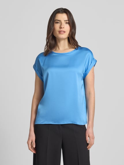 VILA T-Shirt mit Rundhalsausschnitt Modell 'ELLETTE' Blau 4