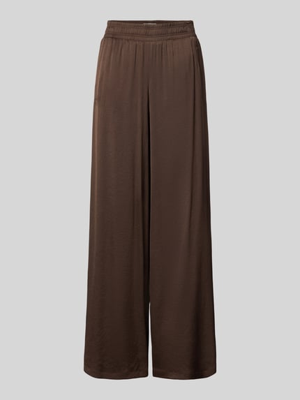 Productfoto, broek met elastische band Model 'CEILING' van DRYKORN, Materiaalmix met stretch, wide leg, bruin, glad oppervlak