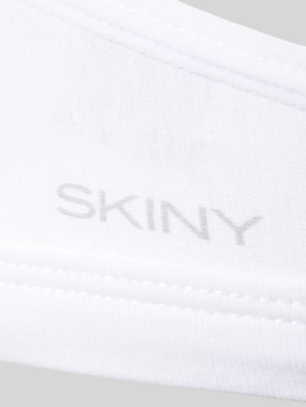 Produktfoto, BH in Triangel-Form mit Hakenverschluss von SKINY, weiß, Baumwoll-Elasthan-Mix, feine Nahtdetails, glatte Struktur