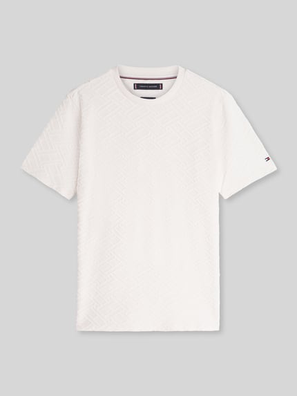 Tommy Hilfiger Regular Fit T-Shirts aus reiner Baumwolle Offwhite 2