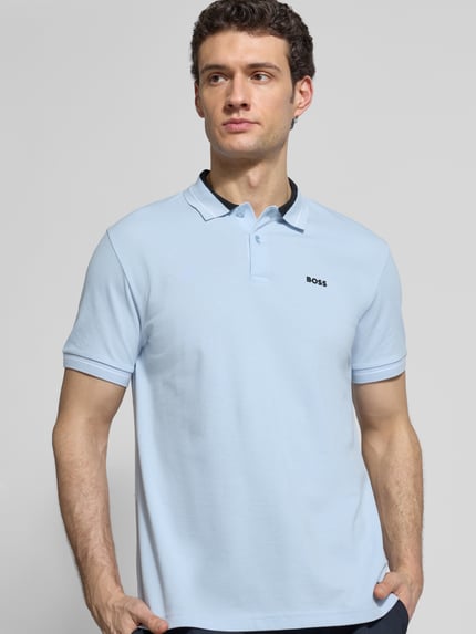 BOSS Green koszulka polo o kroju regular fit z mieszanki bawełny model 'PL_Member' Morski 3