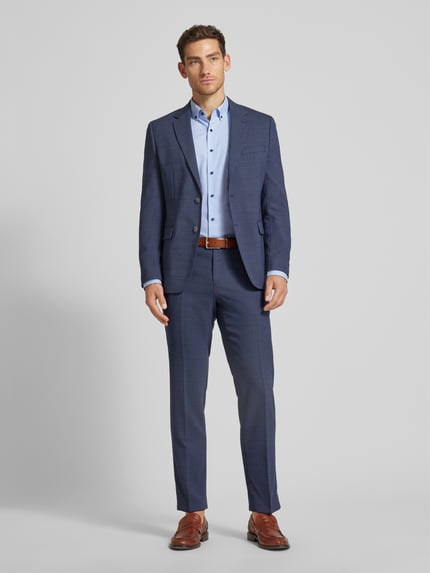 ETERNA Regular Fit Businesshemd mit Karomuster Blau 1