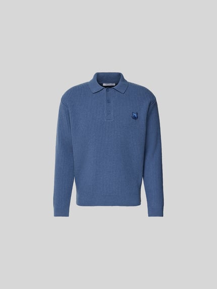 MAISON KITSUNÉ Wollpullover aus reiner Wolle Marine 2