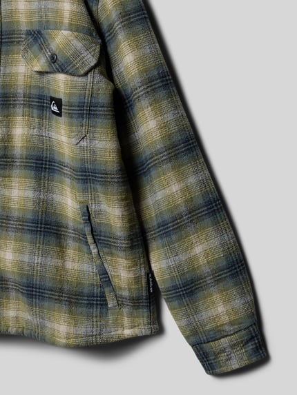 Quiksilver Regular fit vrijetijdsoverhemd met logopatch, model 'Venture' Olijfgroen - 2