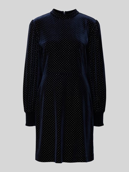 Jake*s Casual Abendkleid mit schimmerndem Samt-Effekt Blau 2