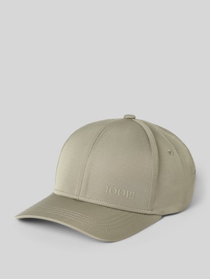 Productfoto, Basecap met logo-print model 'Pau' van JOOP! Collection in beige met versterkte klep en verstelbare band, luchtgaatjes.