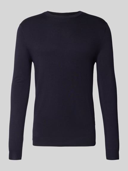 ONLY & SONS Regular Fit Strickpullover aus Viskose-Mix Modell 'WYLER' Dunkelblau 2