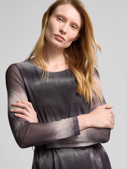 VILA Midikleid mit Bindegürtel Modell 'VOLETTIS MAI' Black 3