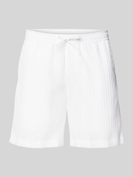 JACK & JONES Regular Fit Shorts mit Strukturmuster Modell 'JAIDEN MASSIMO' Weiss 2