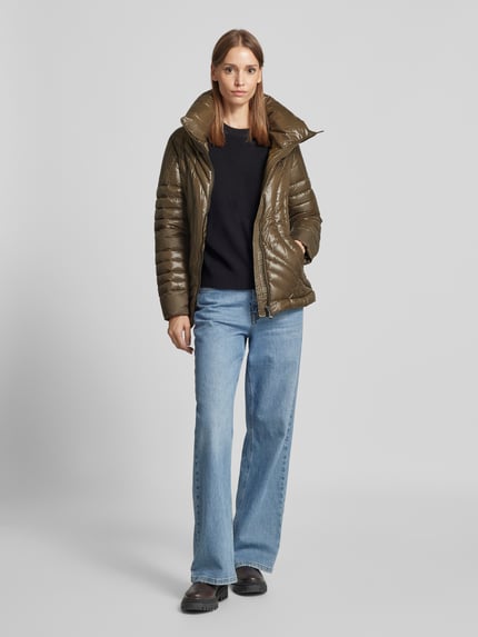 Blauer USA Steppjacke mit Stehkragen Khaki 1