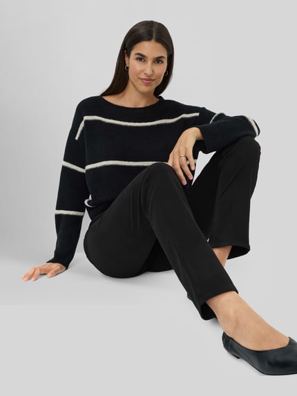 Brax Regular fit recht broek van mix van katoen en lyocell met mix van modal, katoen en elastaan model 'MARY' Zwart - 3