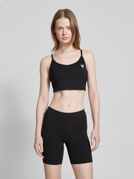 GUESS Activewear Bustier mit Label-Badge Modell 'CROCUS' Black 4
