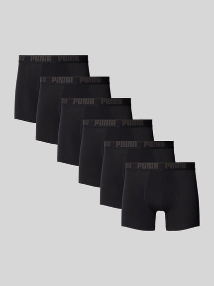 Produktfoto, schwarze Trunk aus Baumwoll-Mix im 6er-Pack Modell 'Everyday' von PUMA, glatte Oberfläche, Herren Pant & Trunk von PUMA