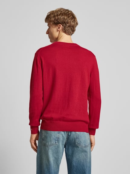 Pepe Jeans Strickpullover aus Baumwoll-Woll-Mix mit Kaschmir-Anteil Modell 'Andre' Rot 5