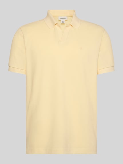 Calvin Klein Jeans regular fit poloshirt van puur katoen Lichtgeel - 2