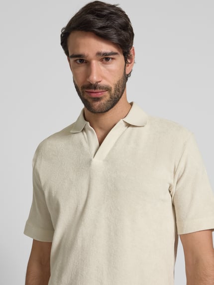 Marc O'Polo Regular fit poloshirt van badstof van katoen Offwhite - 3