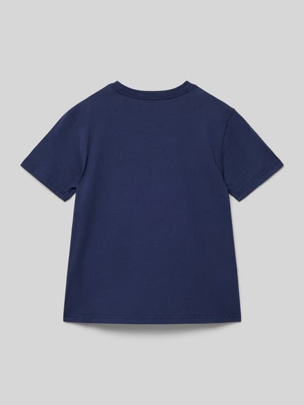 Polo Ralph Lauren Teens T-shirt met labelstitching Marineblauw - 3