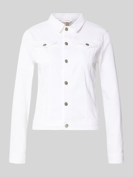 Soyaconcept jeansjack met klepzakken model 'Erna' Wit - 2